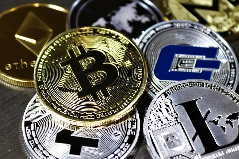 Various Cryptocurrency on Table