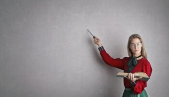 Woman in Discussing A Lesson Plan