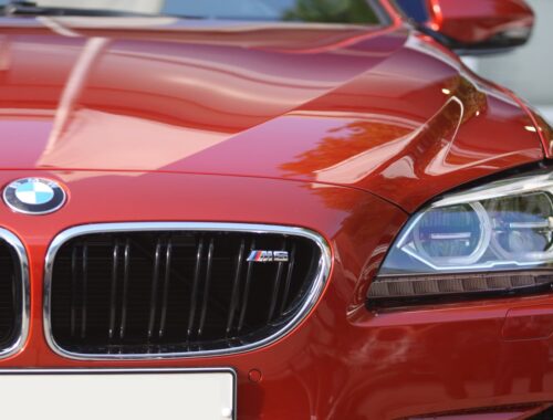 Close up of a BMW car