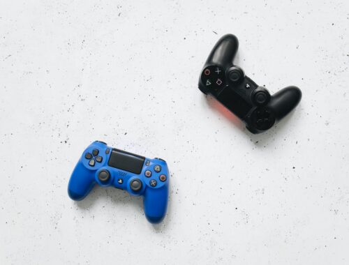 Playstation Controllers on a White Surface