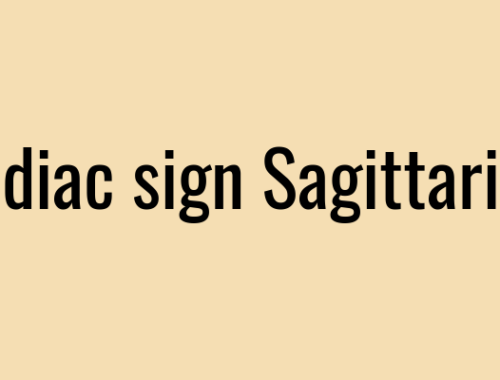 Zodiac sign Sagittarius