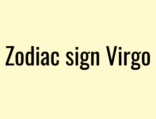 Zodiac sign Virgo