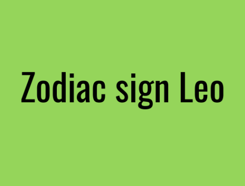 Zodiac sign Leo