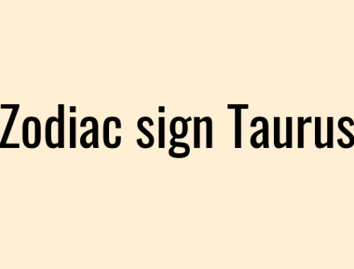 Zodiac sign Taurus