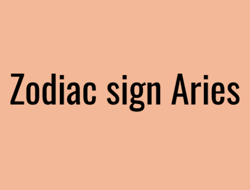 Zodiac sign Aries