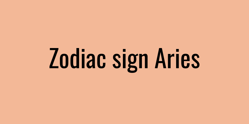 Zodiac sign Aries